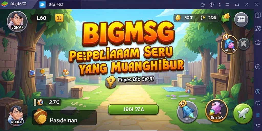 Tampilan gameplay BIGMSG yang menarik dan mengasyikkan.