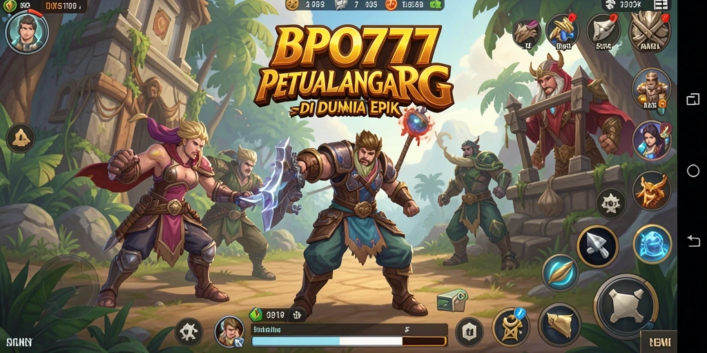 Tangkapan layar BPO777 menampilkan aksi pertarungan seru dalam dunia RPG.