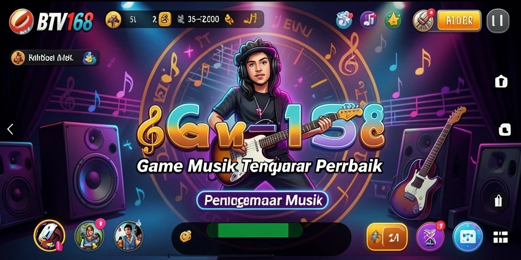 Tampilan gameplay BTV168 yang menampilkan fitur musik dan karaoke.