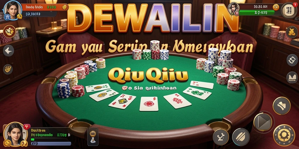 Tampilan gameplay seru di DEWALIN saat bermain QiuQiu.