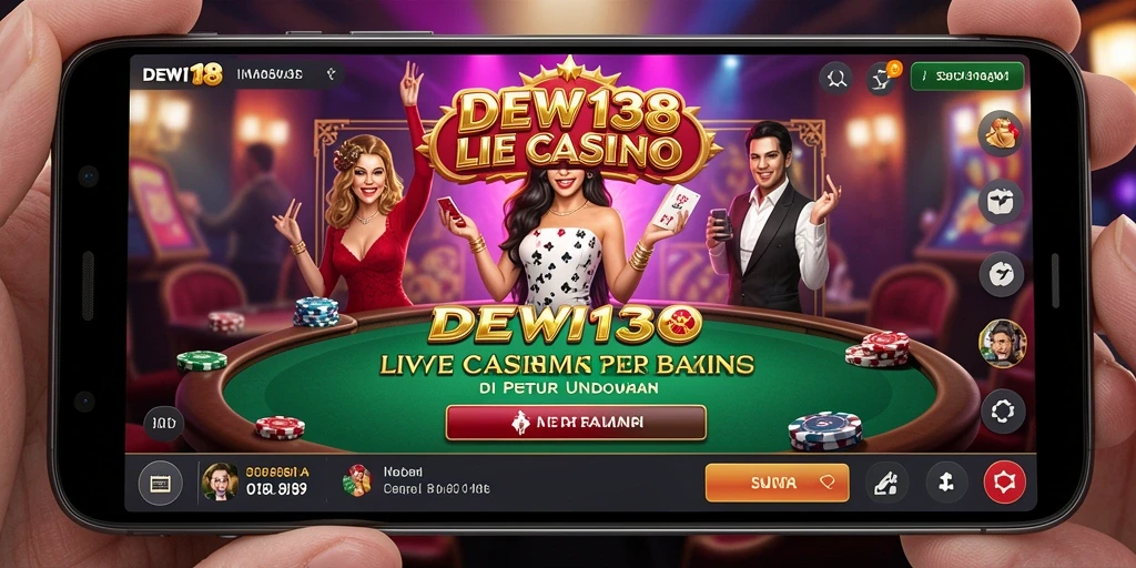 Screenshot gameplay DEWI138 yang menunjukkan dealer profesional dalam aksi.