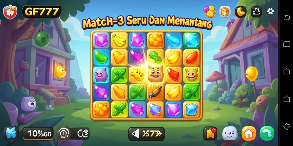 Gameplay GF777 yang penuh warna dan menantang di setiap level.