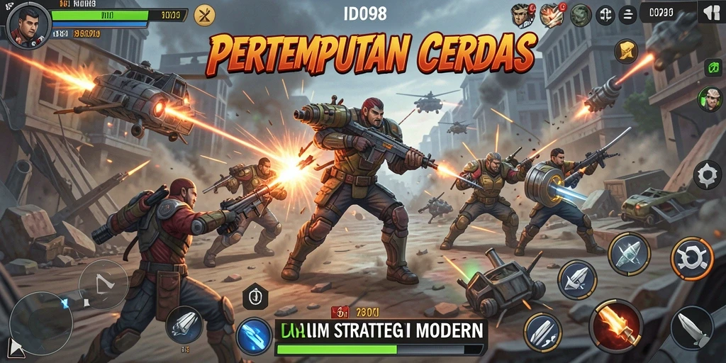 Tampilan screenshot ID098 yang menunjukkan aksi strategi yang menegangkan.