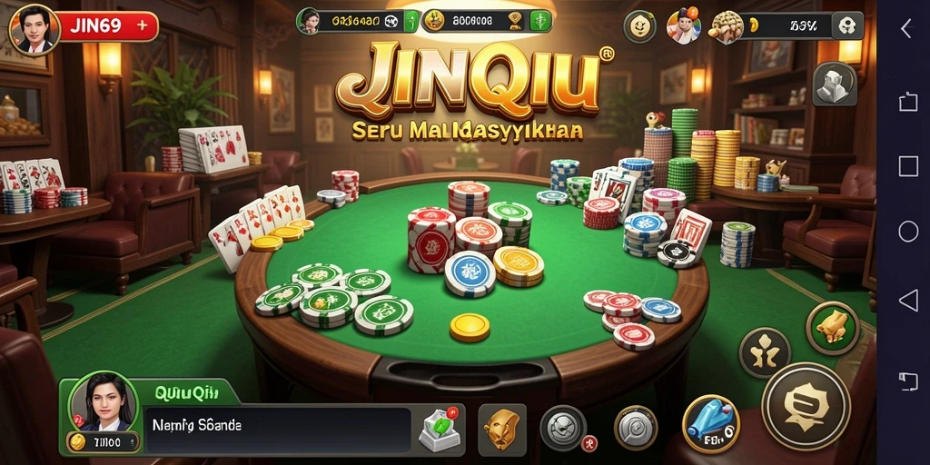 Tampilan gameplay QiuQiu yang menarik dan interaktif di JIN69.