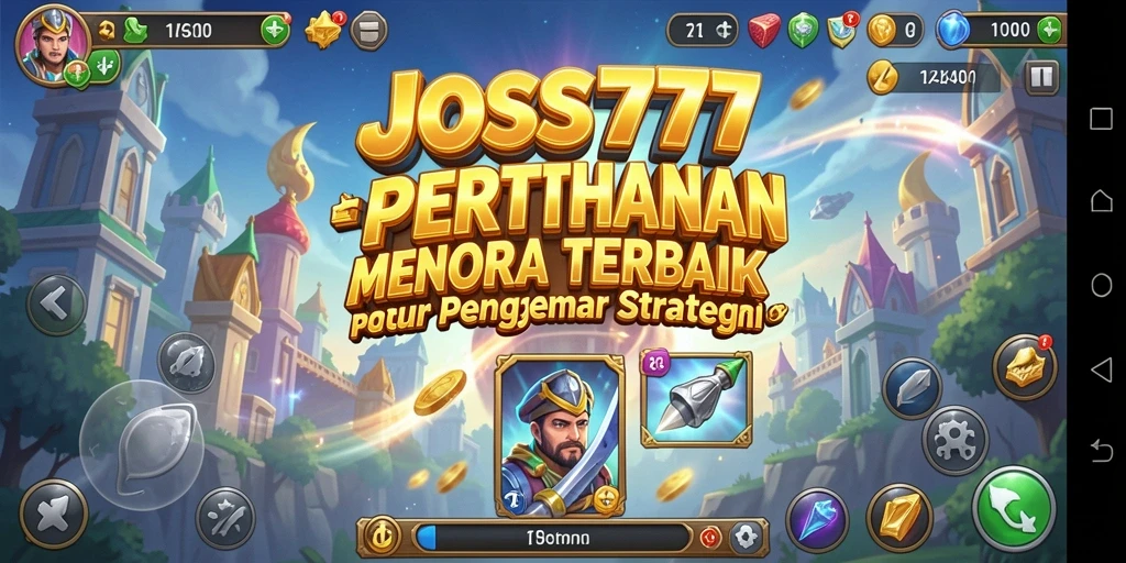 Tangkapan layar JOSS777 menampilkan aksi strategi pertahanan menara yang mendebarkan.