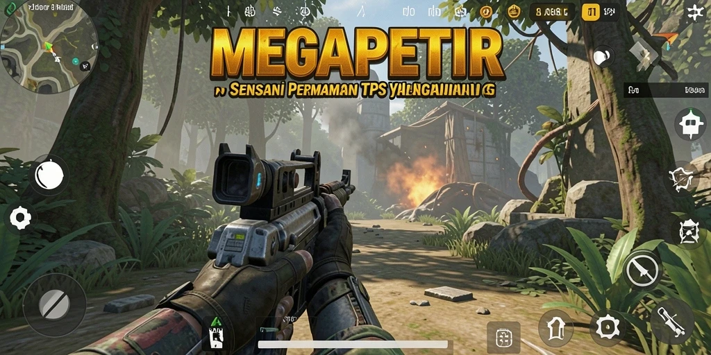 Tampilan gameplay MEGAPETIR yang mendebarkan dan penuh aksi.
