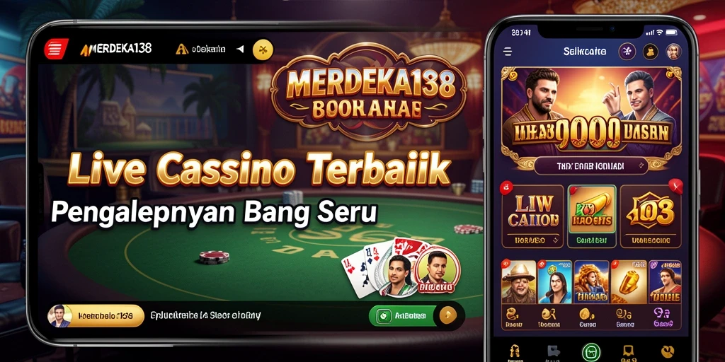 Tampilan gameplay Live Casino yang memukau di MERDEKA138.