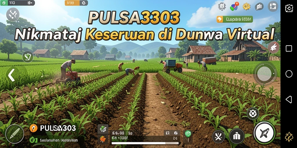 Tampilan gameplay PULSA303 yang menarik dan penuh warna dengan elemen pertanian.