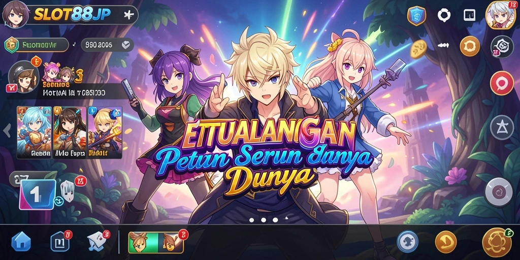 Screenshot aksi penuh warna dari gameplay SLOT88JP yang menarik.