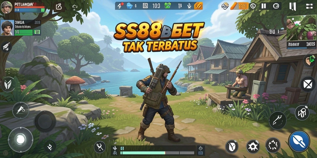 Tampilan gameplay yang seru dalam dunia terbuka SS88BET.