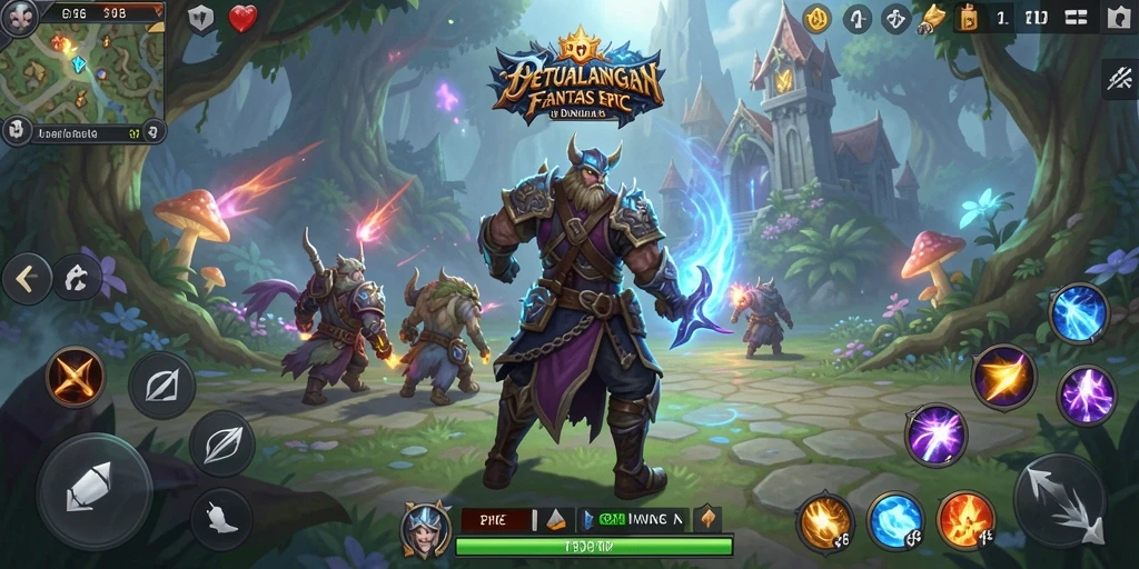 Tampilan screenshot T6 yang menggambarkan aksi RPG yang epik.