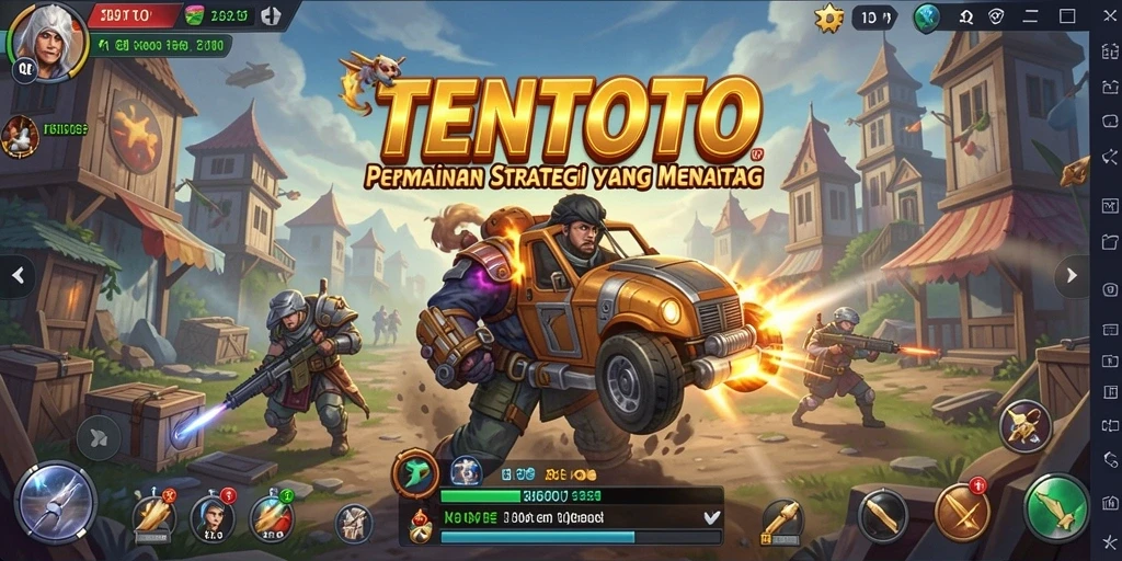 Tangkapan layar gameplay TENTOTO menunjukkan taktik pertempuran strategis yang mendebarkan.