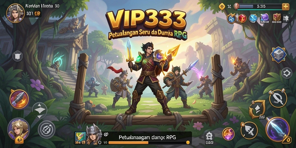 Tampilan gameplay RPG yang mendebarkan dalam dunia fantasi.