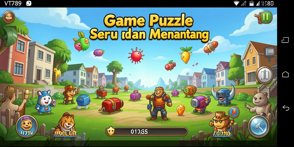 Tampilan gameplay VT789 dengan berbagai teka-teki menarik.