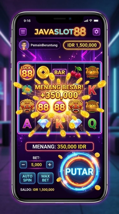Screenshot aplikasi javaslot88 dengan berbagai pilihan aplikasi.